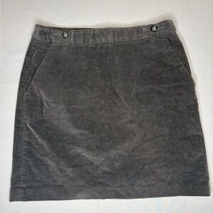 Banana Republic Factory Dark Grey Corduroy Skirt Size 2